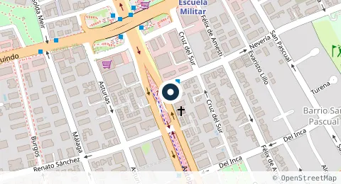 Mapa de la ubicación del centro en Américo Vespucio Sur 216, Las Condes